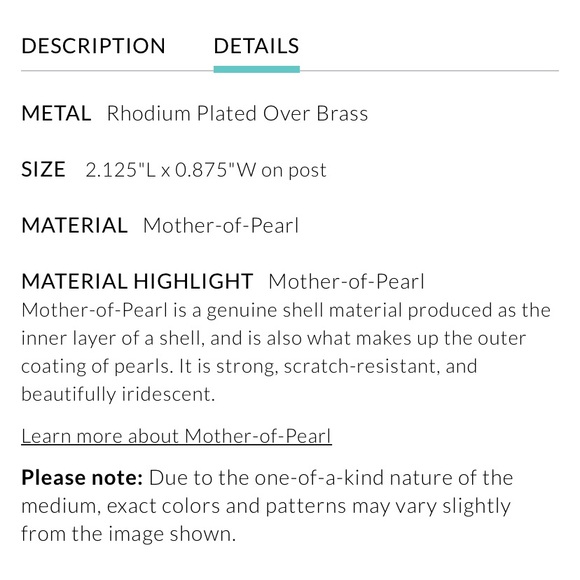 Kendra Scott Aragon silver drop earrings in ivory - Picture 9 of 9